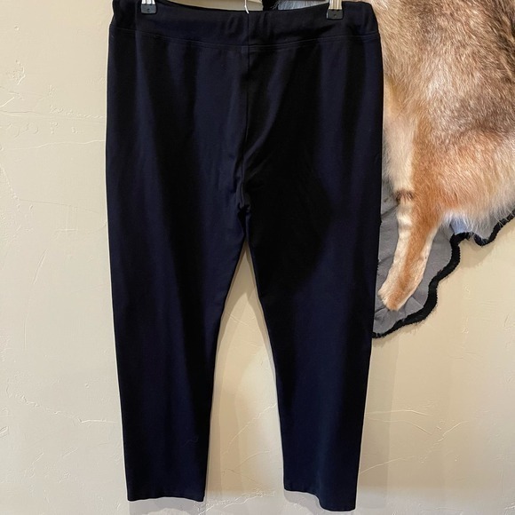Cheryl Nash Windridge Black Stretch Pants‎ Legging Medium Mature Office Minimal - Picture 2 of 5